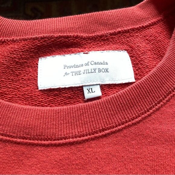 Province of Canada Embroidered Hand Script Sweatshirt XL Red - Picture 3 of 9